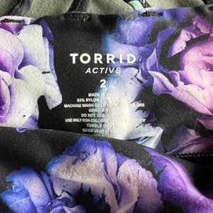 Torrid Floral Strappy Back Sports Bra